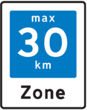 Panneau de zone apaisée