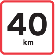 Panneau de vitesse conseillée