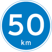 Panneau de vitesse minimale